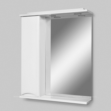 Зеркальный шкаф Am.Pm Like M80MPL0651WG левый 65 см белый глянец с подсветкой - 4 изображение
