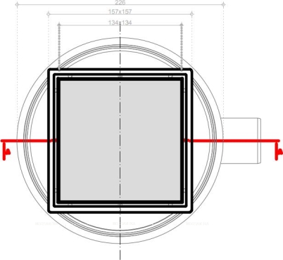 Душевой трап Pestan Confluo Standard White Glass 1 15x16 - 5 изображение