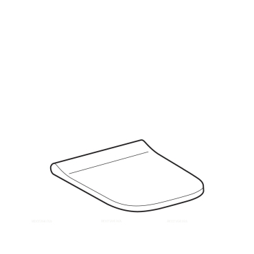 Крышка-сиденье Geberit Smyle Square 500.687.01.1 белая с микролифтом - 2 изображение