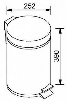 Ведро для мусора Aquanet 8074 (12 литров) - 4 изображение