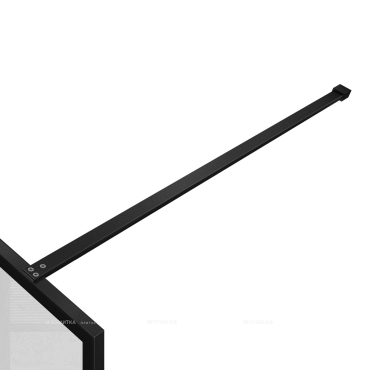 Душевая перегородка Vincea Walk-In HP Art VSW-1HC800CFB 80x200, черный, стекло прозрачное рифленое - 5 изображение