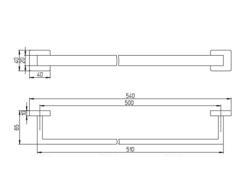 Полотенцедержатель Paini Dax-R-Dax 84CR002, хром, 50 см - 2 изображение