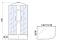 Душевая кабина River 100х80 см Nara XL 100/80/44 MT L профиль хром матовый, стекло матовое - 3 изображение