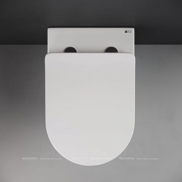 Унитаз приставной Ceramica Nova Highlight Rimless CN1812 36 x 56 x 42 см безободковый с сиденьем Soft Close - 6 изображение