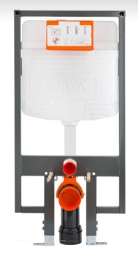 Комплект безободкового унитаза VitrA D-Light Hygiene, 9014B003-7211, кнопка глянцевый хром - 5 изображение