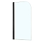 Душевая шторка на ванну Azario Merrit 80х140 см AZ-NF6211 800 BLACK профиль черный, стекло прозрачное