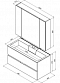 Комплект мебели для ванной Aquanet Алвита 100 серый антрацит - 19 изображение