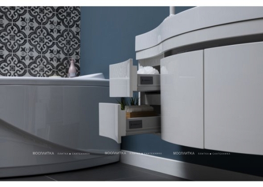 Комплект мебели для ванной Aquanet Опера 115 R 2 двери 2 ящика белый - 6 изображение