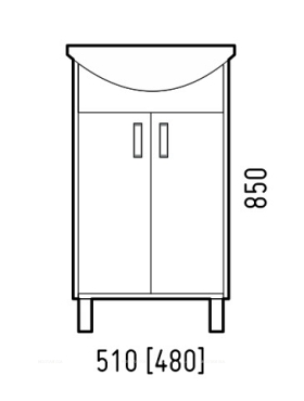 Тумба с раковиной Corozo Колор 50 белая - 6 изображение