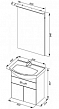 Комплект мебели для ванной Aquanet Ирис 60 1 ящик, 2 фасада - 10 изображение