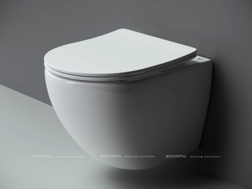 Комплект подвесной безободковый унитаз Ceramica Nova Metropol Rimless с крышкой-сиденьем CN4002 + инсталляция Am.Pm ProC I012707.0138 с клавишей смыва ProC L, чёрная матовая - 2 изображение