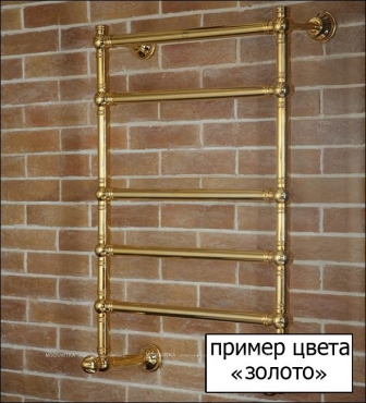 Полотенцесушитель водяной Margaroli Armonia 9-464-5, 94645505RB 55 x 85,5 см, Rubb. Brass - 3 изображение
