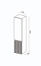 Шкаф-пенал SanVit Рольф 32 см prolf белый глянец - 3 изображение