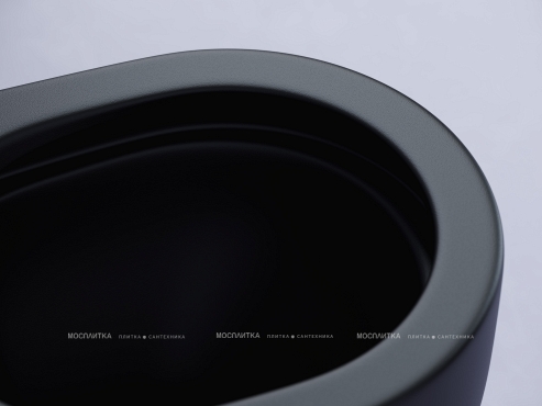 Унитаз-компакт безободковый Ceramica Nova Metropol Rimless CN4001MB с крышкой-сиденьем микролифт, черный матовый - 9 изображение