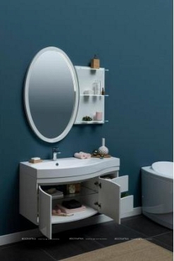 Комплект мебели для ванной Aquanet Опера 115 L 2 двери 2 ящика белый - 13 изображение