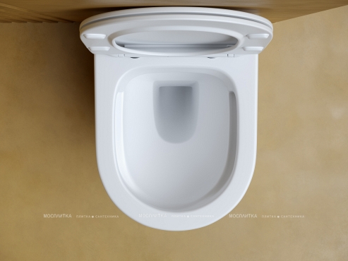 Комплект подвесной безободковый унитаз Ceramica Nova Balearica CN6000MW белый матовый с сиденьем микролифт + инсталляция Am.Pm ProC I012707.0238 с клавишей смыва ProC S, чёрная матовая - 5 изображение