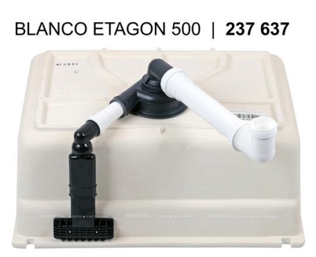 Кухонная мойка Blanco Etagon 500-U Ceramic PuraPlus 525154 базальт - 10 изображение