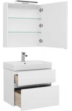 Комплект мебели для ванной Aquanet Бруклин 70 белый - 2 изображение