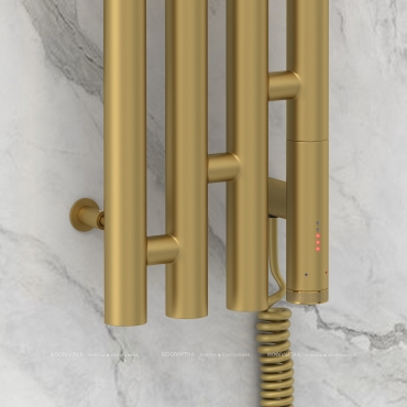 Полотенцесушитель электрический Сунержа Кантата 3.0 120х19,1 см 032-5847-1216 матовое золото - 3 изображение