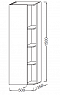 Шкаф-пенал Jacob Delafon Terrace 50 см EB1179G-S17 серый антрацит сатин - 2 изображение