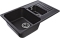 Кухонная мойка GranFest Quarz 73,7, прямоугольная, цвет черный - 2 изображение