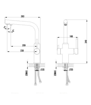 Смеситель Lemark Comfort LM3060C для кухни с подключением к фильтру с питьевой водой - 2 изображение
