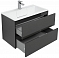 Комплект мебели для ванной Aquanet Алвита 80 серый антрацит - 12 изображение