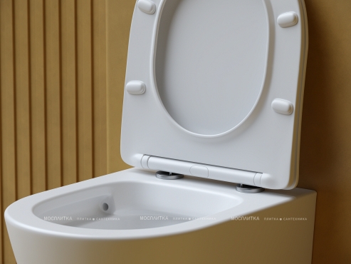 Комплект подвесной безободковый унитаз Ceramica Nova Balearica CN6000MW Белый матовый с сиденьем Микролифт + инсталляция для унитазов Bocchi 8010-1000 - 7 изображение