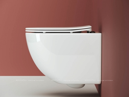 Комплект подвесной безободковый унитаз Ceramica Nova Forma Rimless CN3009 с крышкой-сиденьем + инсталляция Geberit Duofix UP320 111.300.00.5 - 5 изображение