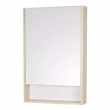 Зеркальный шкаф Aquaton Сканди 55 белый, дуб верона 1A252102SDB20