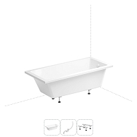 Акриловая ванна 150х80 см Wellsee FreeDom 231101006 глянцевая белая