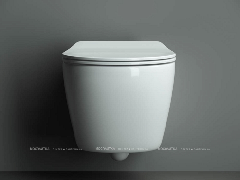 Комплект подвесной безободковый унитаз Ceramica Nova Pearl с крышкой-сиденьем CN8001 + инсталляция Grohe Rapid SL 38775001 4 в 1 с кнопкой смыва - 4 изображение