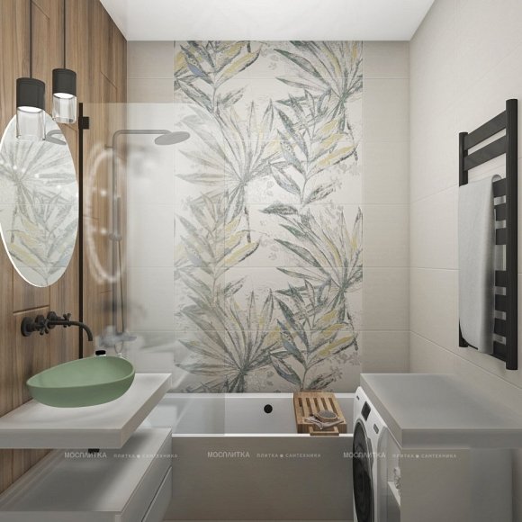 Дизайн Ванная в стиле Современный в бежевом цвете №12307 - 6 изображение