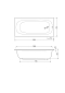 Акриловая ванна 150х70 см Cezares Piave PIAVE-150-70-42 белая - 3 изображение