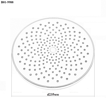 Верхний душ Bond Circle B01-9988 матовый черный - 8 изображение