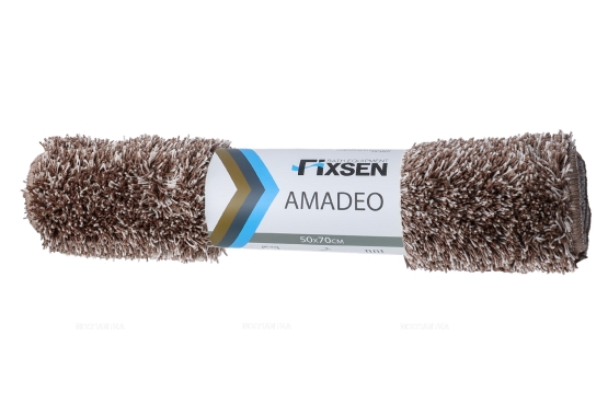 Коврик для ванной Fixsen Amadeo 1-ый коричневый, 50х70 см. FX-3001I - 3 изображение