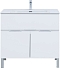 Тумба с раковиной Aquanet Алвита New 90 1 ящик, 2 дверцы, белый матовый - 6 изображение