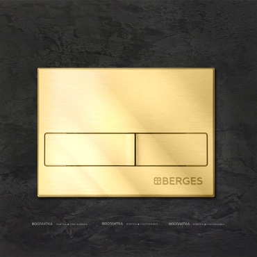 Клавиша смыва Berges Novum L9 золото глянец, 040019 - 2 изображение