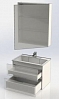 Комплект мебели для ванной Aquanet Алвита 70 серый антрацит - 10 изображение