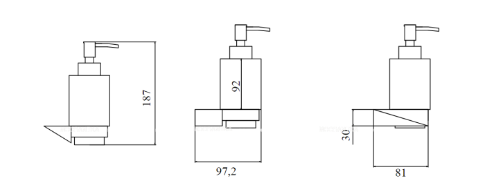 Дозатор для жидкого мыла Boheme New Venturo 10317-CR хром - 2 изображение