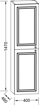 Шкаф-пенал Jacob Delafon Cleo 1889 40 см EB732G-MWB левый, матовый серый - 5 изображение