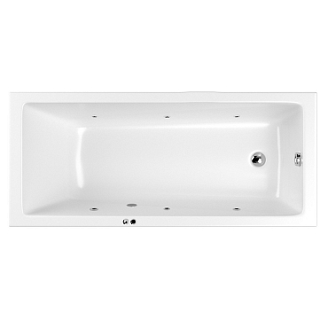 Акриловая ванна 160х70 см Whitecross Wave Slim Soft 0111.160070.100.SOFT.CR с гидромассажем
