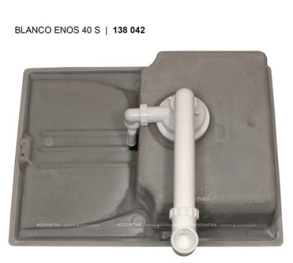 Кухонная мойка Blanco Enos 40 S 526077 черный матовый - 7 изображение