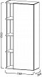 Шкаф-пенал Jacob Delafon Terrace 75 см EB1741G-S17 серый антрацит сатин - 2 изображение