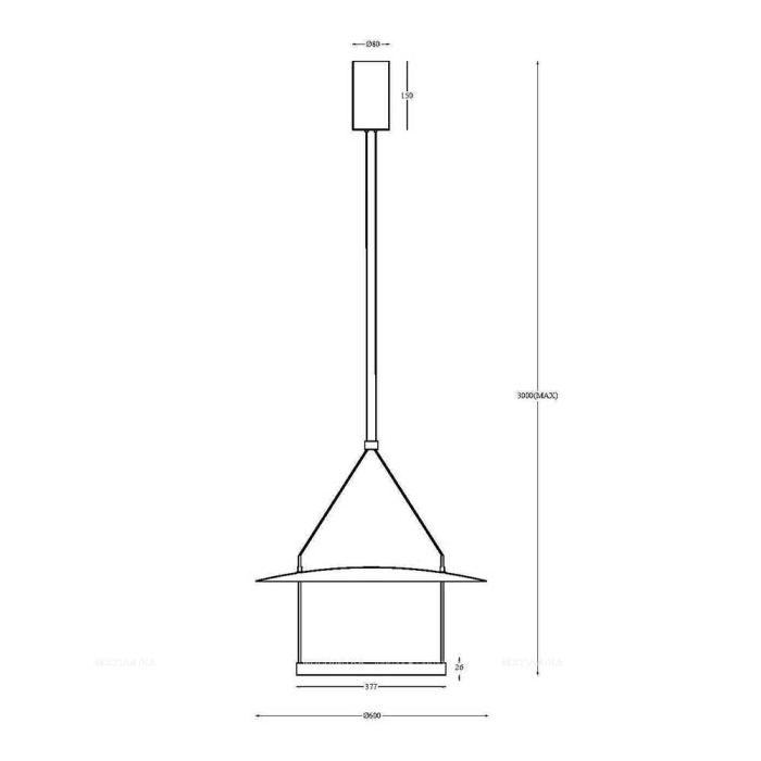 Подвесной светильник Maytoni Ambience Черный, MOD280PL-L30B3K - 4 изображение