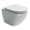 Комплект подвесной безободковый унитаз Ceramica Nova Metropol Rimless CN4002 с микролифтом + система инсталляции Envision CN1001W с кнопкой смыва Round белый глянцевый и шумоизоляционной панелью - 2 изображение