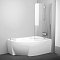 Шторка на ванну Ravak CVSK1 ROSA 140/150 R блестящая+ транспарент, серый - 2 изображение