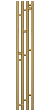 Полотенцесушитель электрический Сунержа Кантата 3.0 120х19,1 см 032-5847-1216 матовое золото - 2 изображение