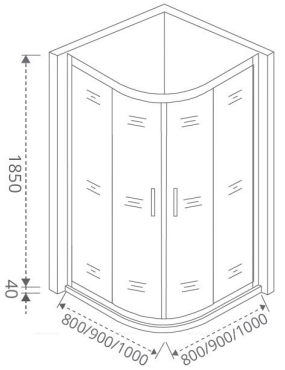 Душевой уголок GOOD DOOR Latte R -100-G-WE - 3 изображение