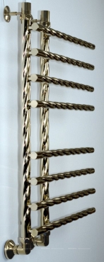 Полотенцесушитель водяной Двин L braid 80/15/55 1"-3/4"-1/2" 4627166553636, золотой хром - 3 изображение